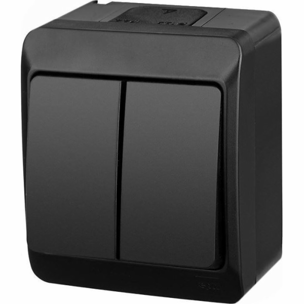 Elektro-Plast HERMES přisazený svícnový vypínač, černý 03...