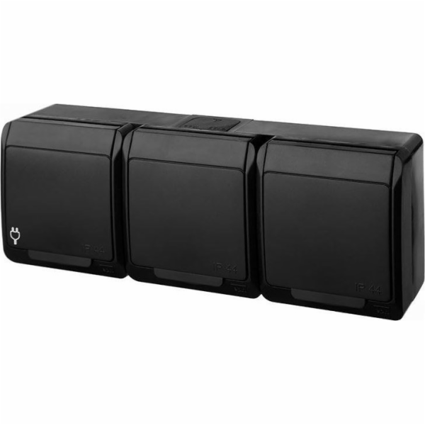 Elektro-Plast HERMES IP44 trojitá zásuvka přisazená s uze...