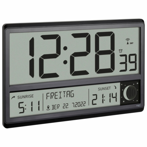 Digitální nástěnné hodiny TFA 60.4524.01 černé