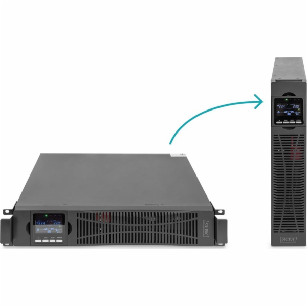 Nouzové napájecí zdroje UPS Online Rack 19 "LCD, 2000VA/2...