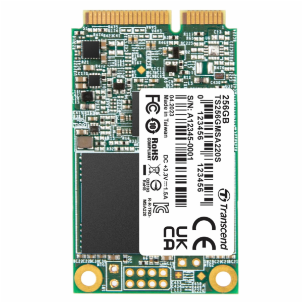 TRANSCEND MSA220S 256GB SSD disk mSATA, SATA III 6Gb/s (3...