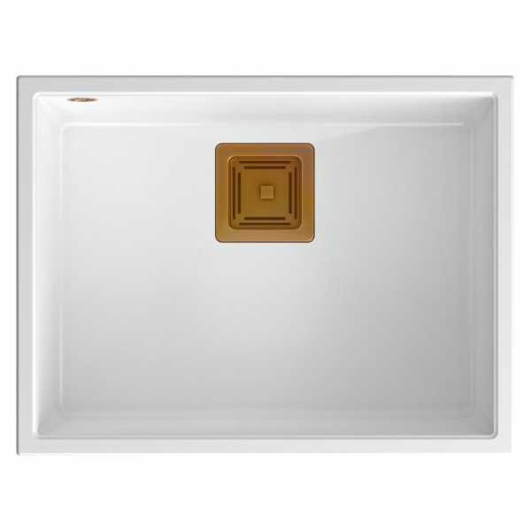 Dřez Quadron DAVID 50 GraniteQ bílá/měděné prvky