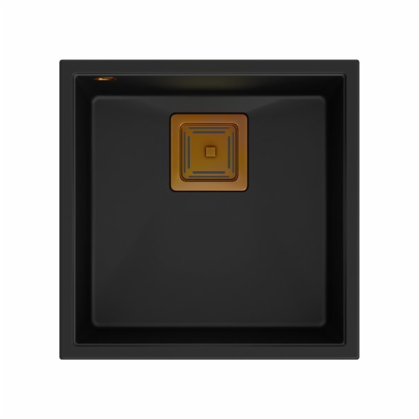 Quadron DAVID 40 GraniteQ čistý uhlíkový dřez/měděné prvky