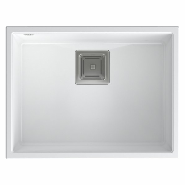 Dřez Quadron DAVID 50 GraniteQ bílá/ocelové prvky