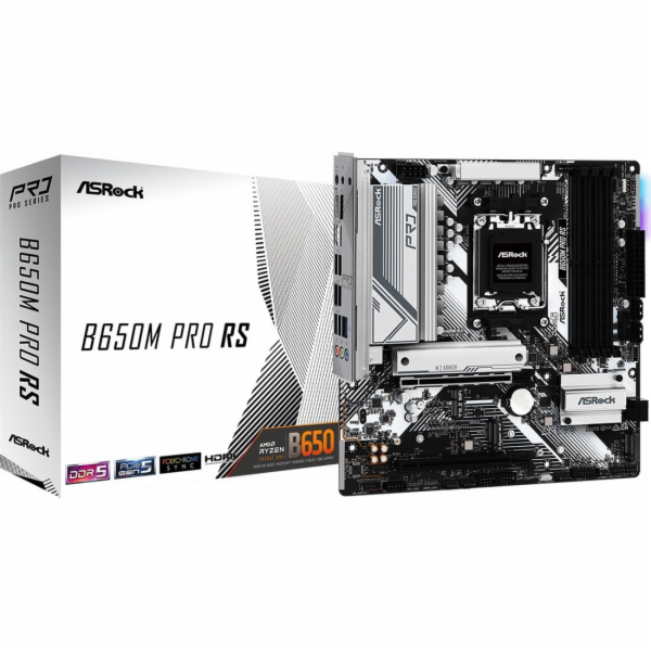 ASRock MB Sc AM5 B650M PRO RS, AMD B650, 4xDDR5, 1xDP, 1x...