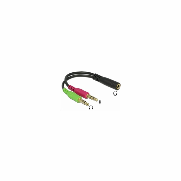 PREMIUMCORD Adaptér 4pólový jack3,5mm pro sluchátka a mik...