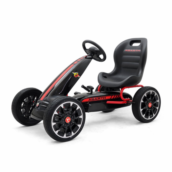 Dětská šlapací motokára Go-kart Milly Mally Abarth černá