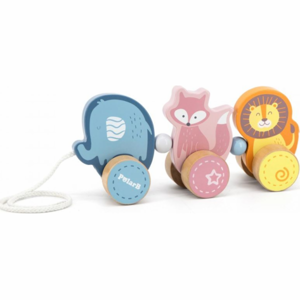 Dřevěná tahací hračka na šňůrce Viga Zoo