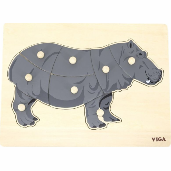 Dětské dřevěné puzzle vkládačka Montessori Viga Hroch
