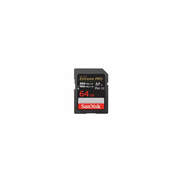 SanDisk SDXC karta 64GB Extreme PRO (280 MB/s Class 10, U...
