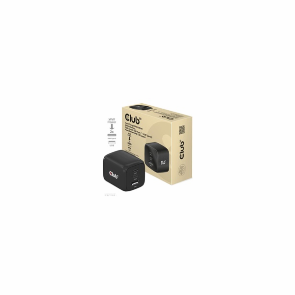 Club3D cestovní nabíječka 65W GAN technologie, 3 porty (2...