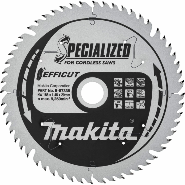 Makita pilový kotouč EFFICUT B-57336, O 165mm, 56Z