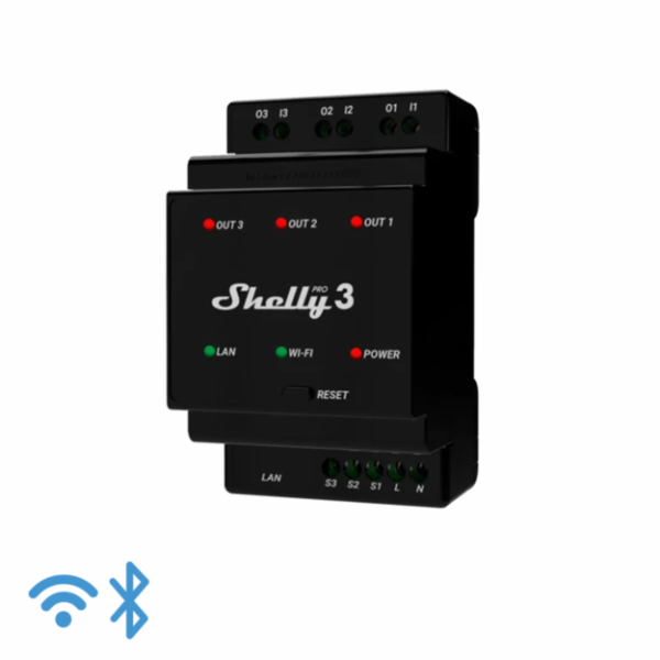 Shelly Pro 3, Relais