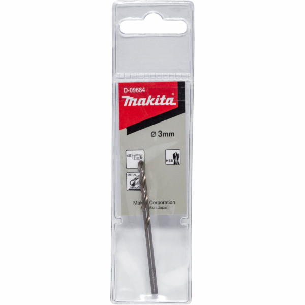 Makita D-09684 Drill Bit HSS-G 3.0x61mm