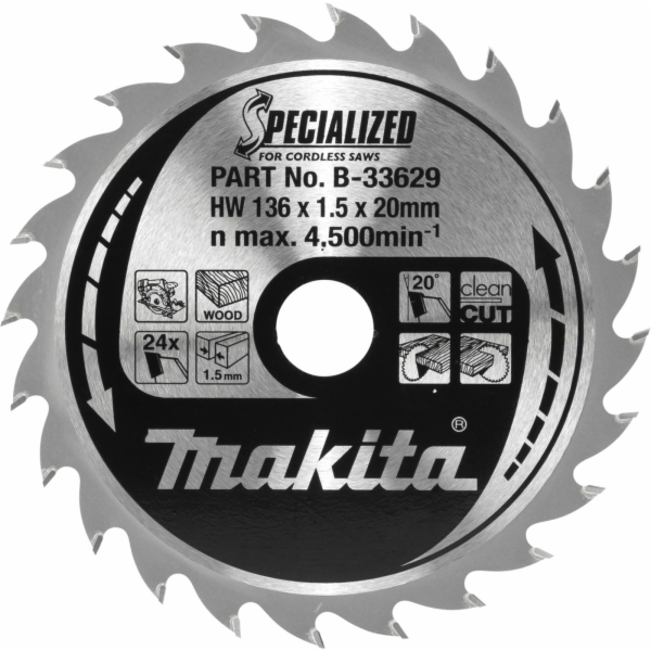 Makita B-33629 SPECIALIZED Sägeb.136x20x24Z