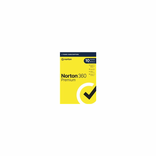 NORTON 360 PREMIUM 75GB +VPN 1 uživatel pro 10 zařízení n...