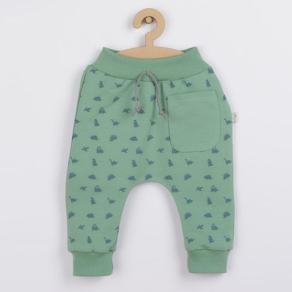 Kojenecké tepláčky Koala Dinosaur zelená Vel.62 (3-6m)