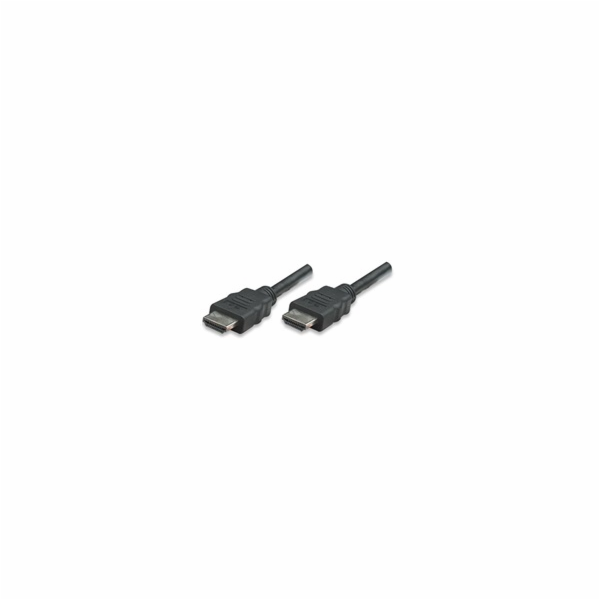 MANHATTAN kabel HDMI s Ethernetem, stíněný, 1m, Black