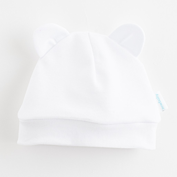 Kojenecká bavlněná čepička New Baby Kids bílá Vel.56 (0-3m)