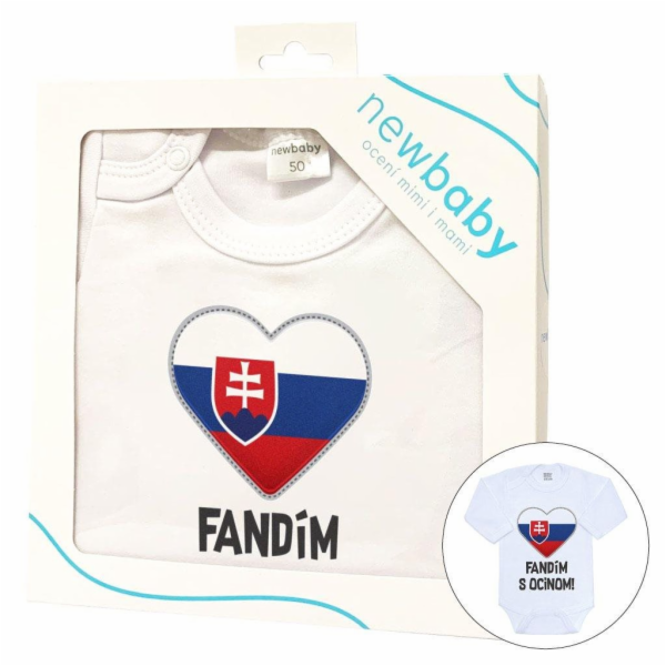 Body s potiskem New Baby Fandím s ocinom biele - darčekov...
