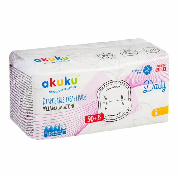 Laktační prsní vložky Akuku 60 ks