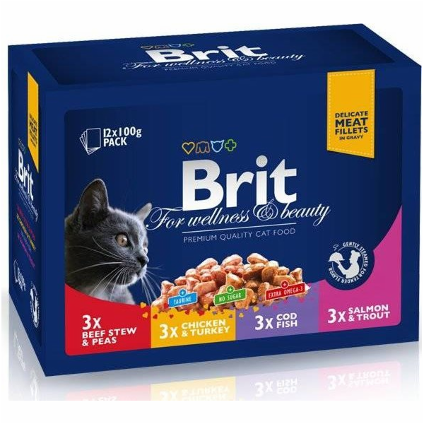 BRIT Cat Pouches Family Plate - mokré krmivo pro kočky - ...
