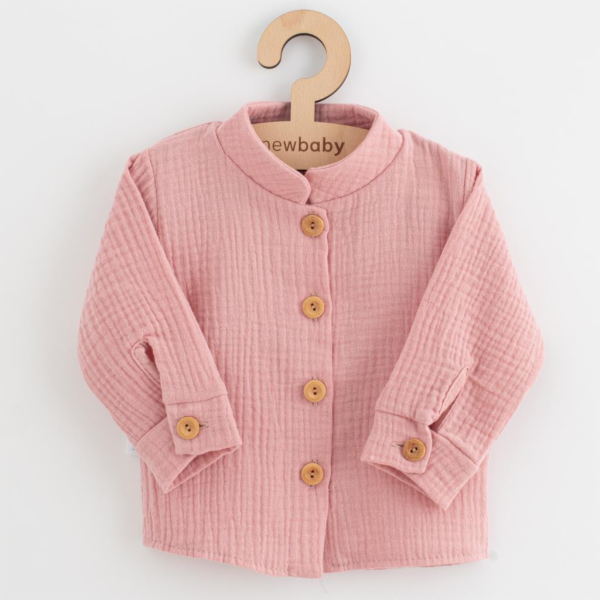 Kojenecká mušelínová košile New Baby Soft dress růžová Ve...