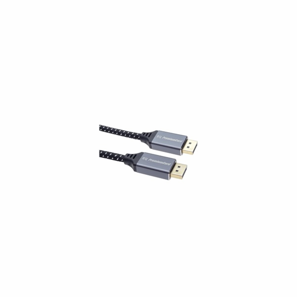PremiumCord DisplayPort 1.4 přípojný kabel, kovové a zlac...