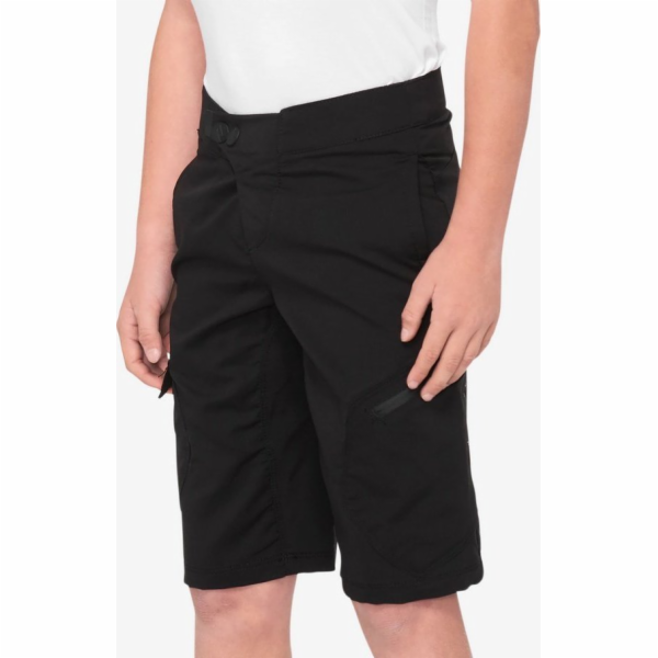 100% Szorty juniorskie 100% RIDECAMP Youth Shorts black r...