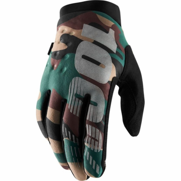 100% rukavice 100% Brszner Glove camo černá M (délka ruky...