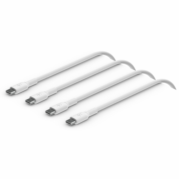 1x2 Belkin USB-C/USB-C 2.0 PVC 1m, Doppelp.weiß CAB003bt1...