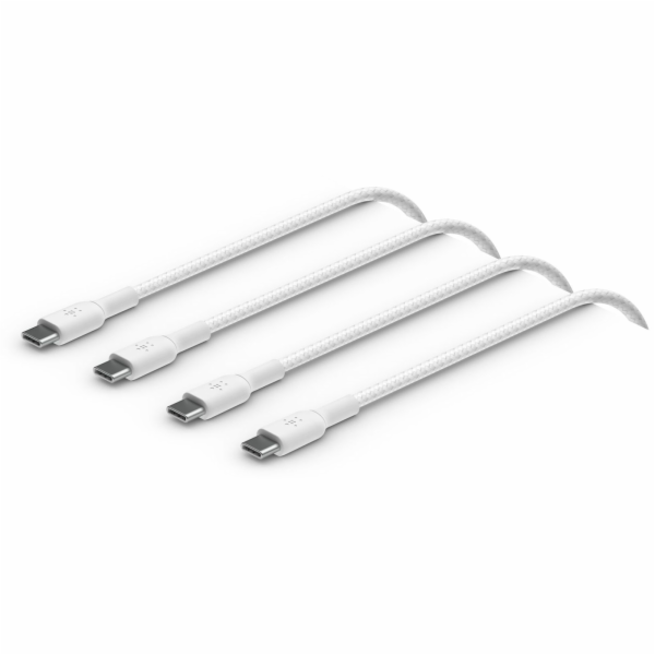 1x2 Belkin braided PVC Cable 2m USB-C/USB-C wh.  CAB004bt...