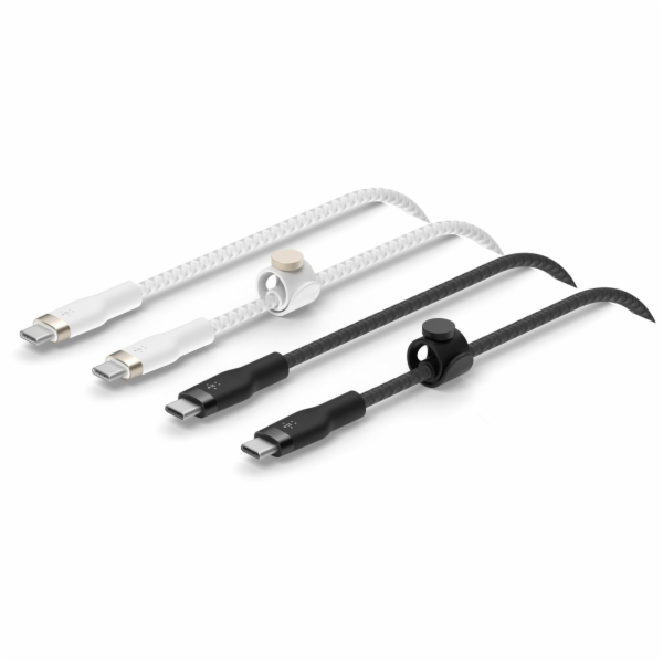 1x2 Belkin PRO Flex Silicone 1m USB-C/USB-C b+w  CAB011bt...
