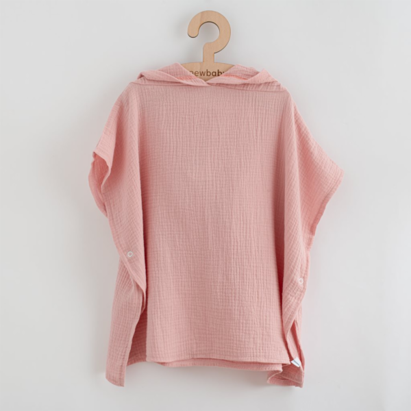 Dětské mušelínové pončo New Baby Feeling růžová 80 cm Vel.M