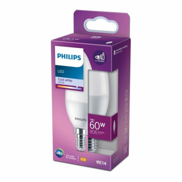 LED žárovka B38 7W E14 4000K 830LM PL/MAT