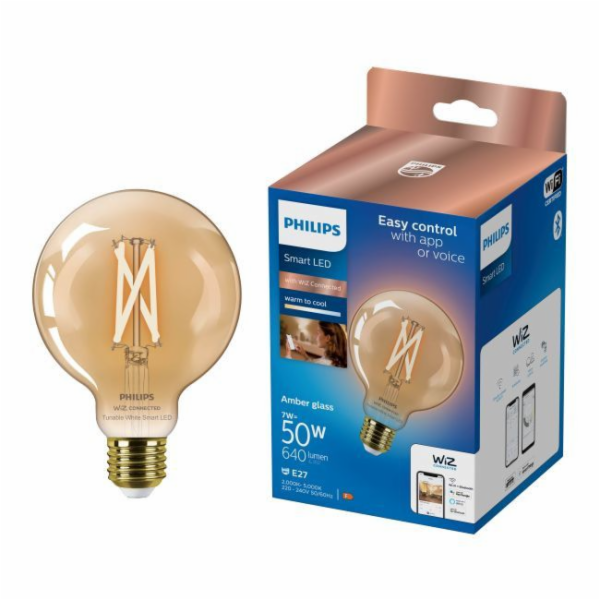 LEMP LED WIFI G95 E27 7W 640LM TW AMB