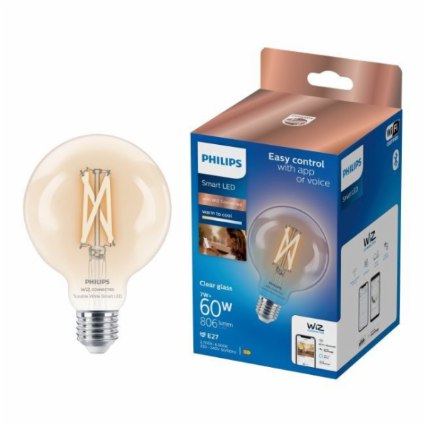 LEMP LED WIFI G95 E27 7W 806LM TW DIM FL