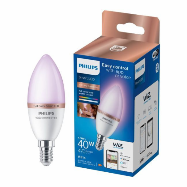 LEMP LED WIFI C37 E14 4,9W 470LM RGBTW