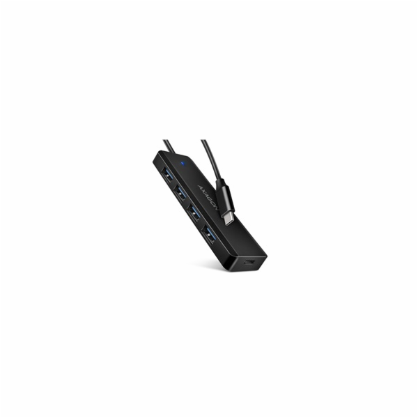 AXAGON HUE-C1C, 4x USB 5Gbps TRAVEL hub, USB-C napájecí k...
