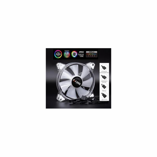 1stCOOL Ventilátor AURA EVO, 120mm, ARGB