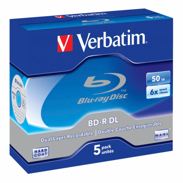 VERBATIM BD-R(5-pack)/DualLayer/Jewel/6X/50GB