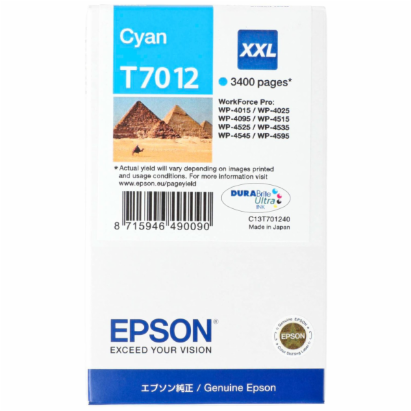 Atrament Epson WP4000/4500 Series Ink Cartridge XXL Cyan ...