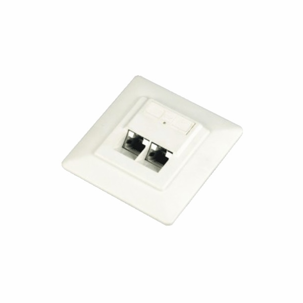 DATACOM Datová zásuvka UTP CAT5E 2xRJ45 pod omítku 45st. ...