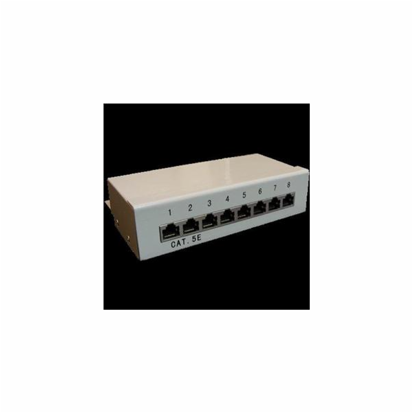 Patch panel Box 8-port Cat5E STP na zed´