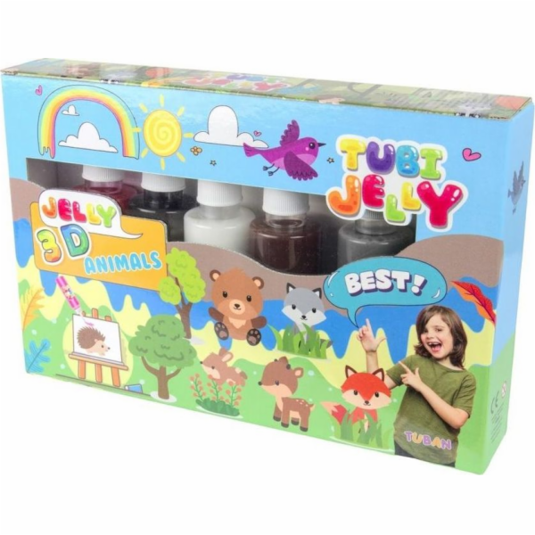 TUBAN Sada Tubi Jelly 6 barev - Zvířátka
