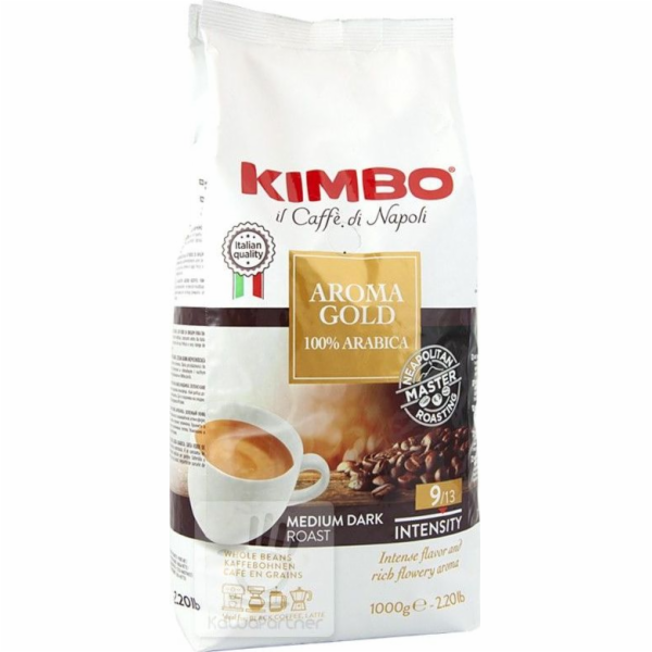 Kimbo Aroma Gold 100% Arabica zrnková Káva 1000 g