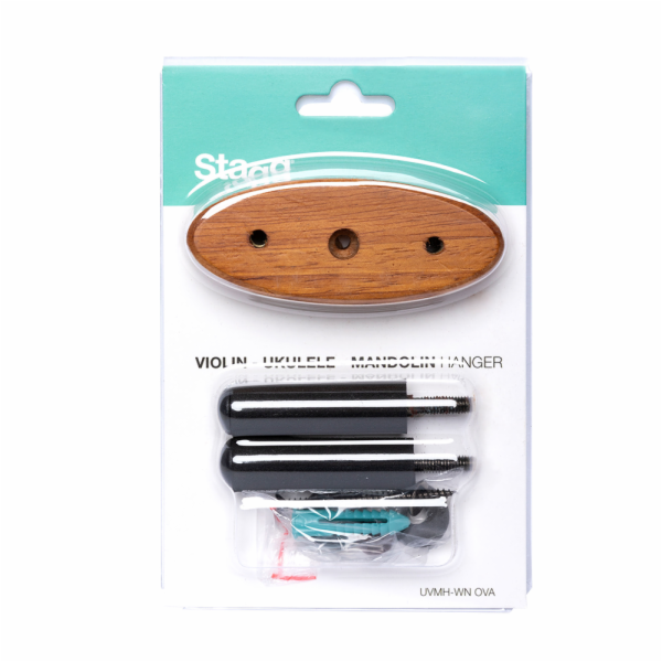 Stagg UVMH-WN OVA, nástěnný držák na ukulele/mandolínu/ho...