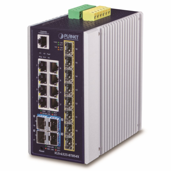 Planet IGS-6325-8T8S4X průmyslový L3 switch, 8x1Gb, 8x2.5...