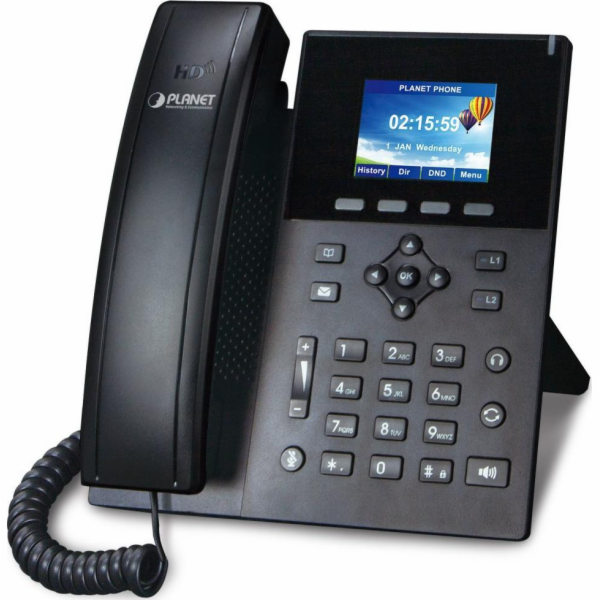 Planet VIP-1260PTVoIP telefon, HD audio G.722/Opus, barev...