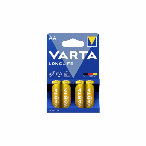 VARTA Longlife, typ AA, 14 mm, sada 4 ks Alkalická baterie 